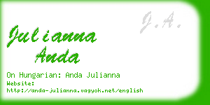 julianna anda business card